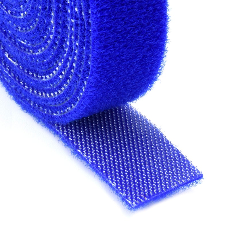 Wisdompro 4 Roll Hook and Loop Reusable Fastening Nylon Cable Tie Wire Cord Straps Organizer by Wisdompro - Each 0.6 Inches Width, 6.6 Ft Long, and 26.4 ft long totally (Blue, Red, Green, Yellow) - Image 2